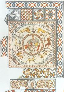 Orpheus mosaic from Newton St Loe